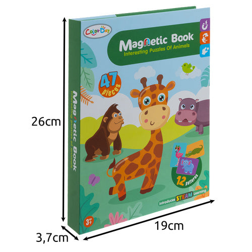 Montessori Magnetic Puzzle – African Animals, 47 Pieces
