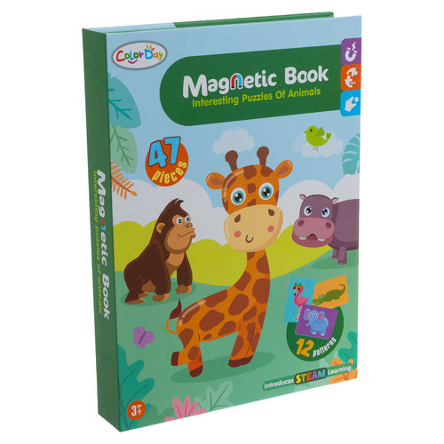 Montessori Magnetic Puzzle – African Animals, 47 Pieces