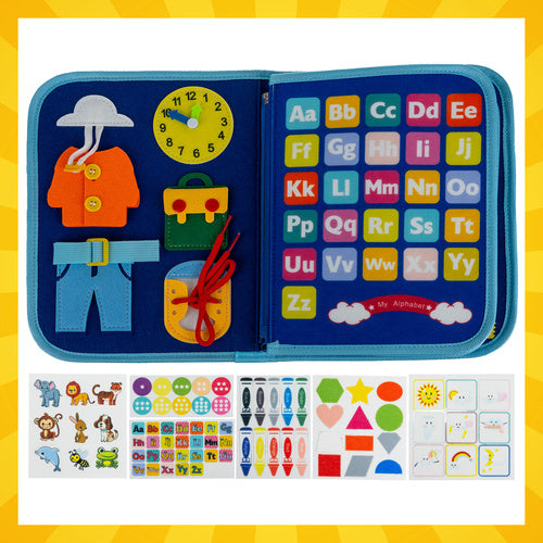 Montessori Sensory Book – 7-in-1 Learning Activities