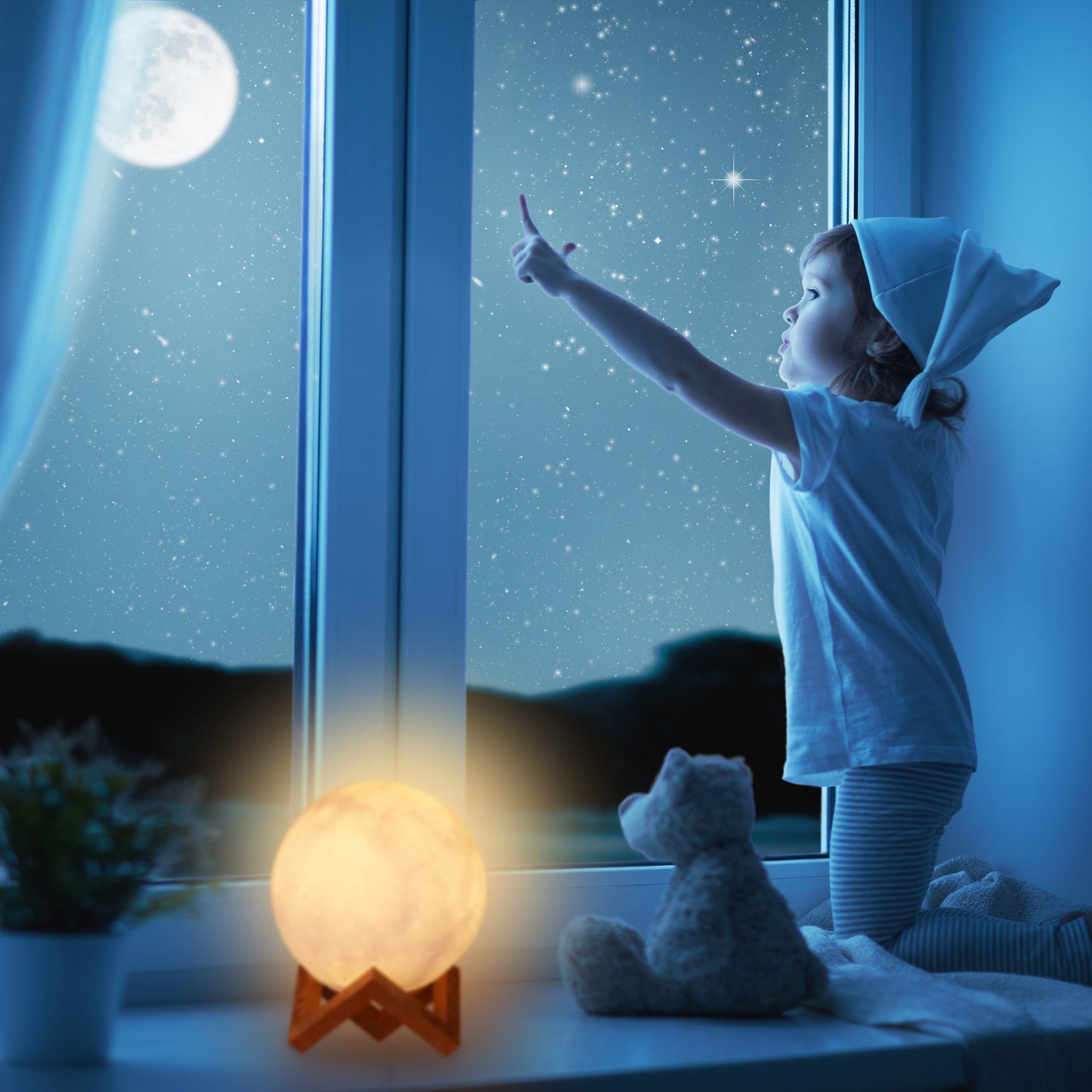 Moon Lamp 3D Colour-changing