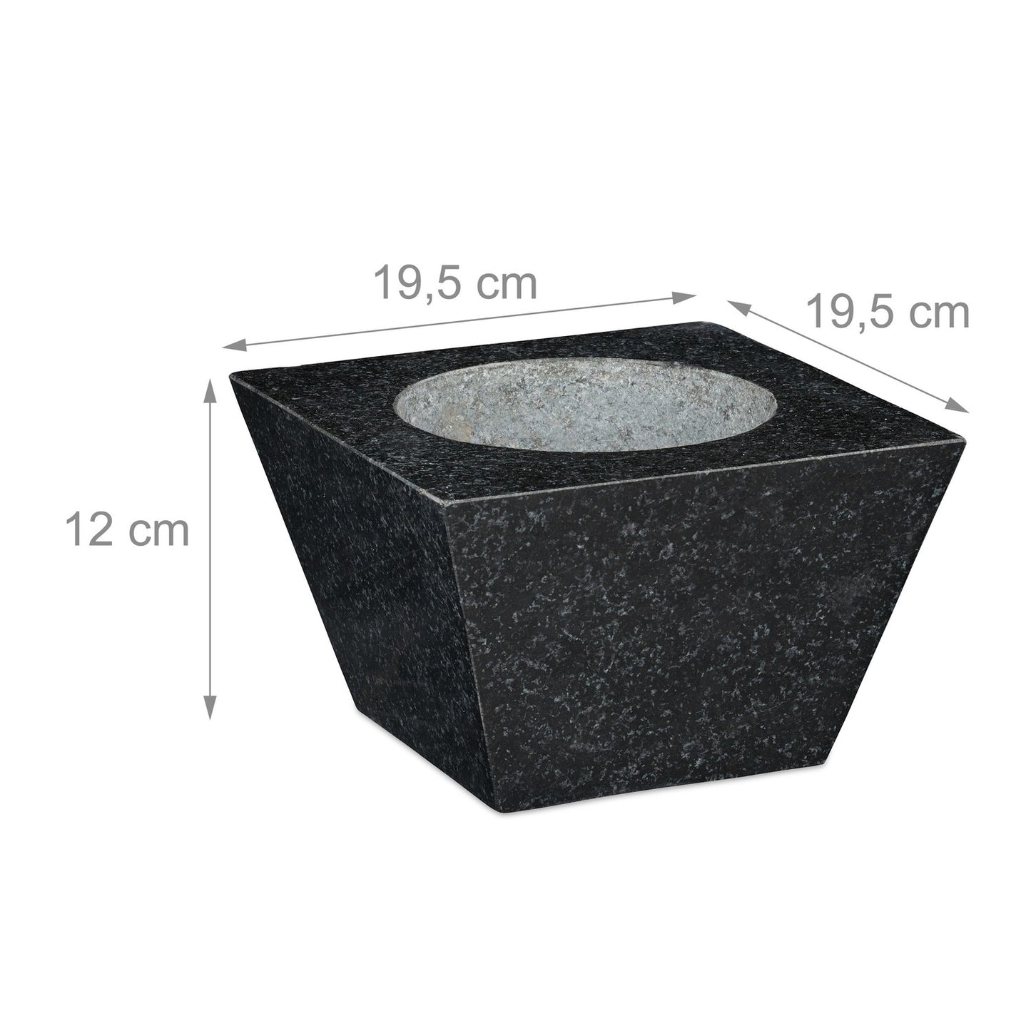 Mortar granite with impact