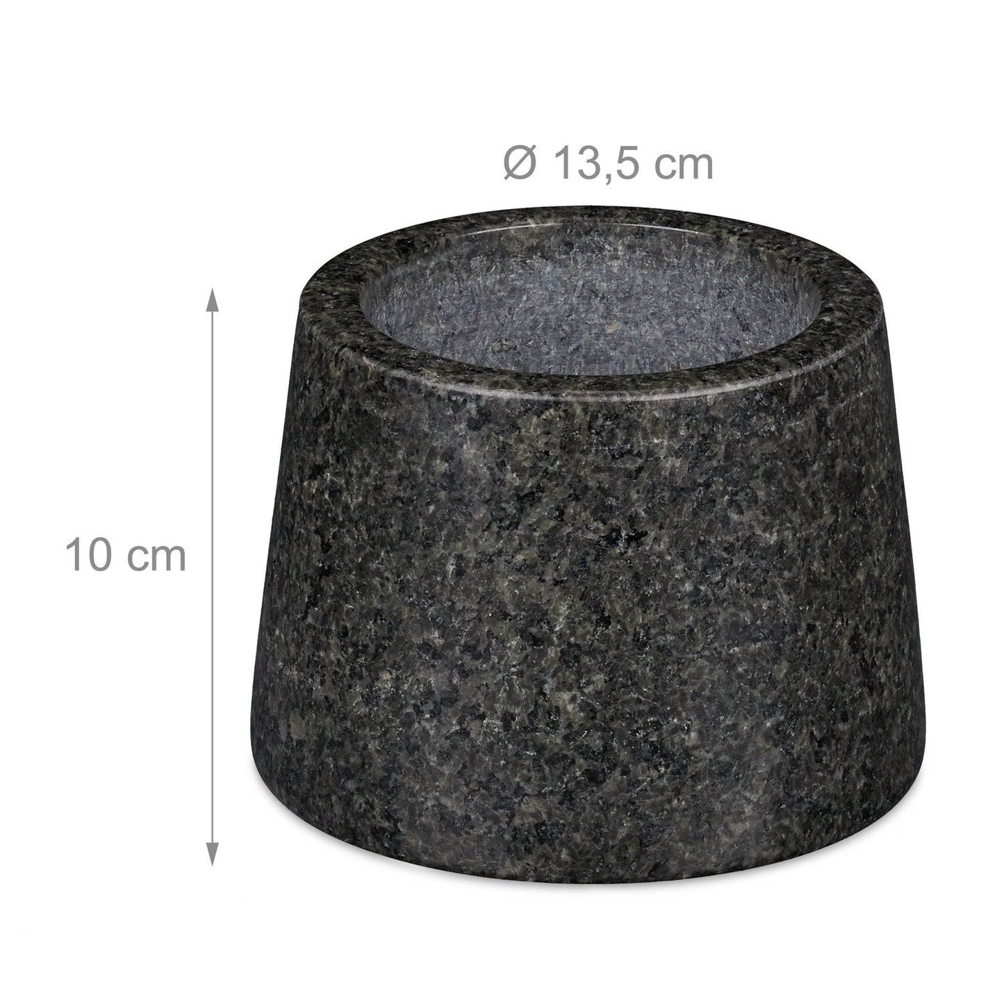 Mortar granite with impact