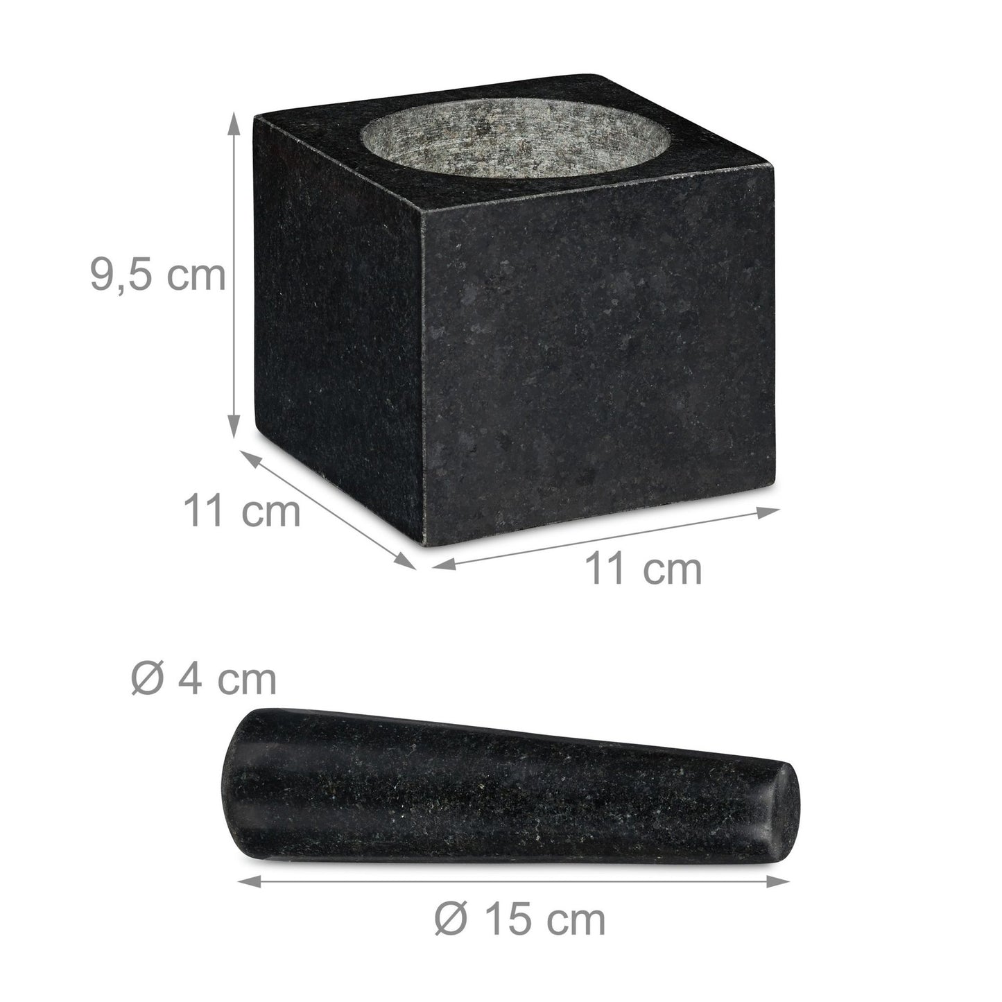 Mortar granite with impact