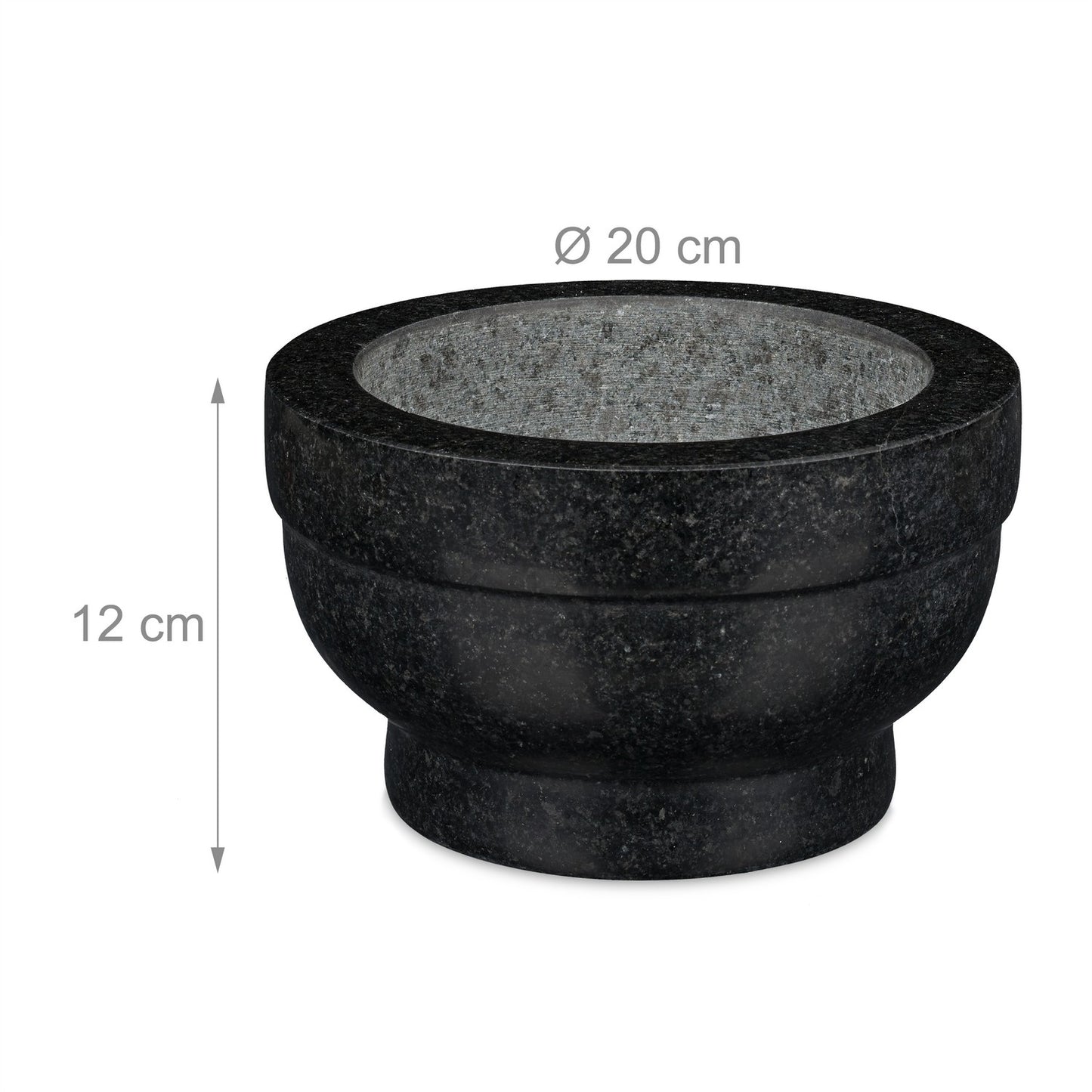 Mortar granite with impact