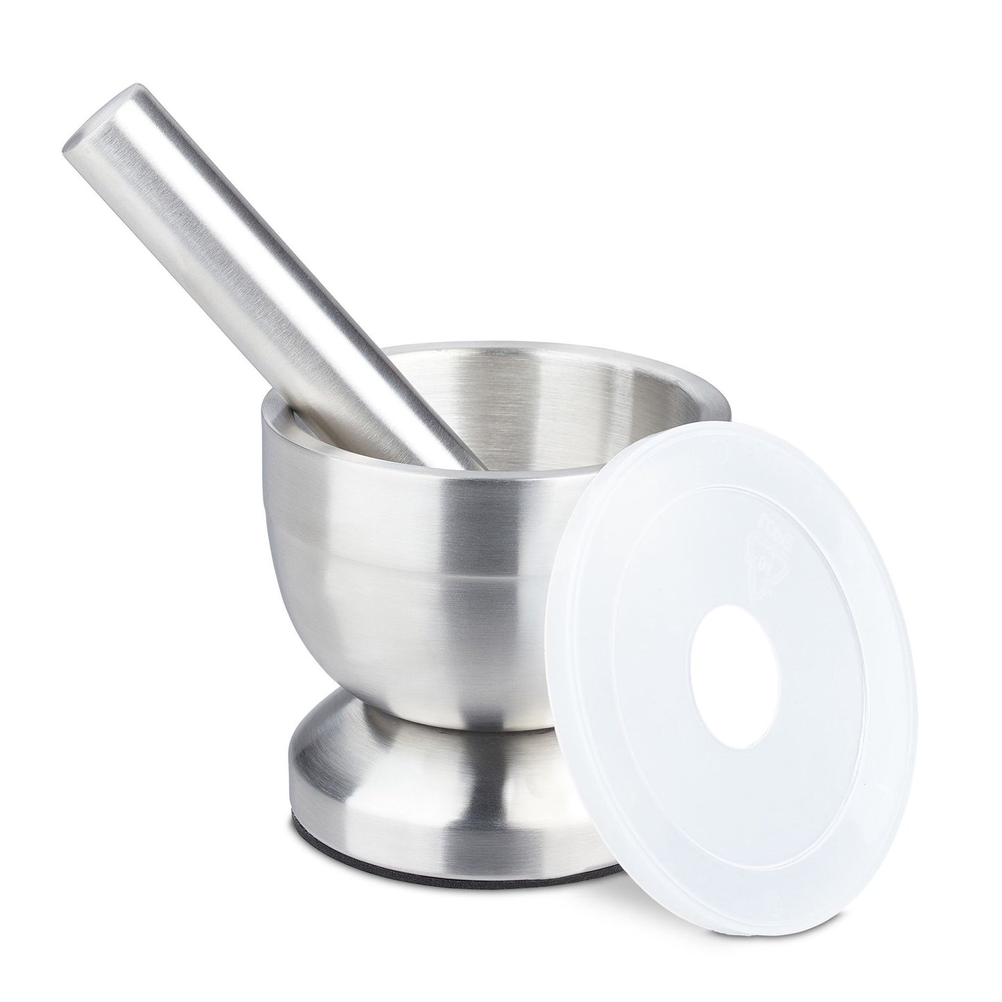 Mortar with impact in stainless steel