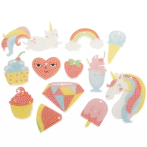 Mosaic diamond embroidery + keyrings Kruzzel 20454