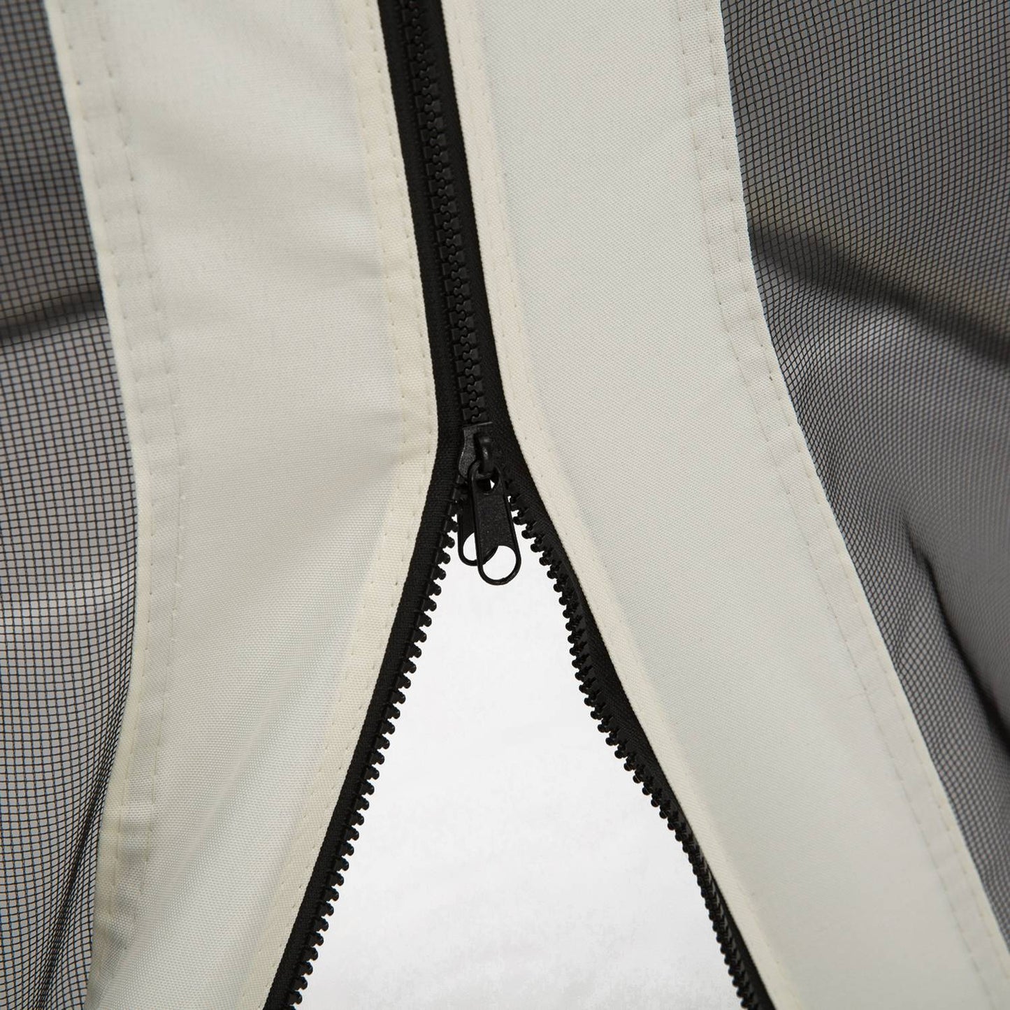 Mosquito Net Gazebo - Black, 3x3m, Zip Nylon Mesh, 4 panels