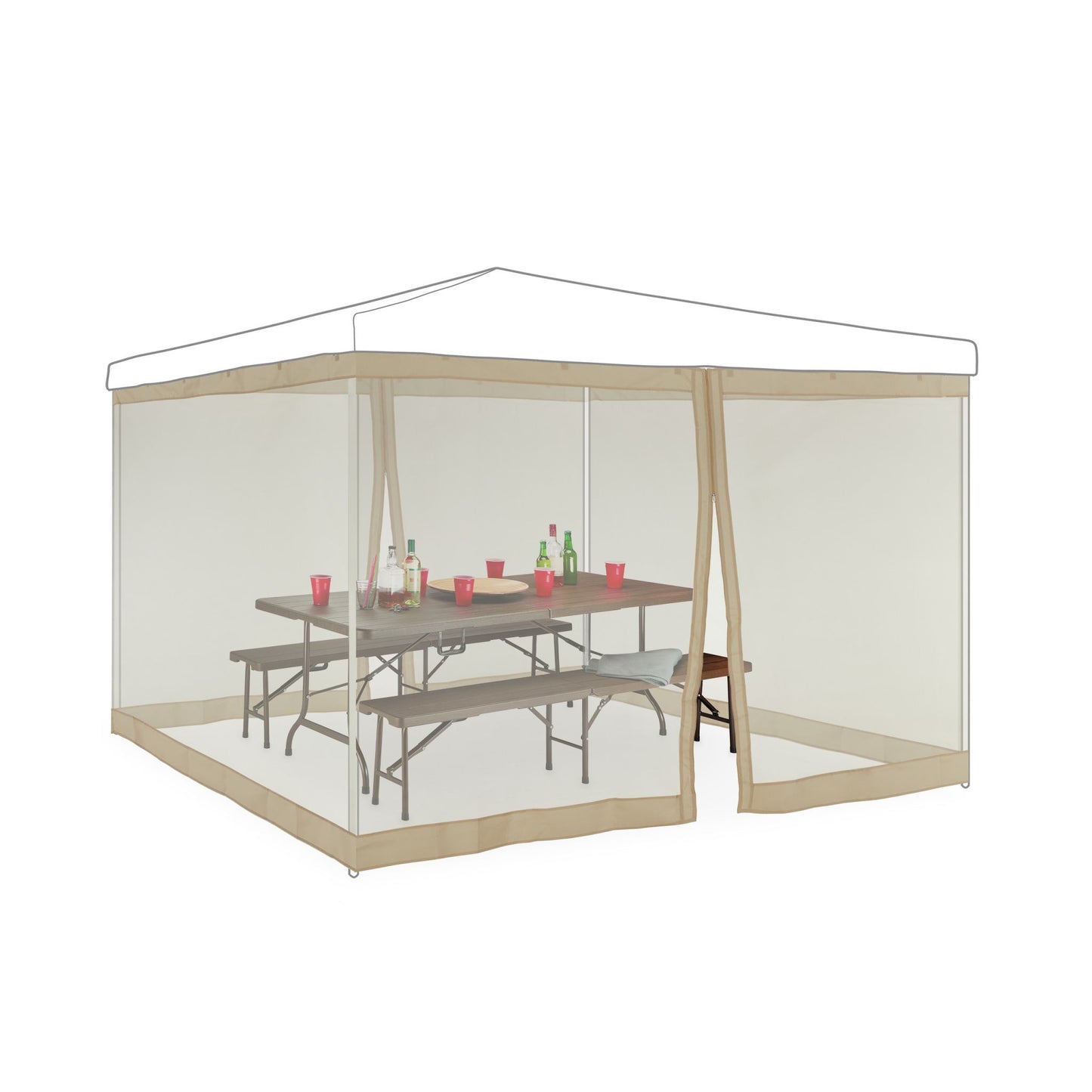 Mosquito Net for 3x3m Pavilion Beige