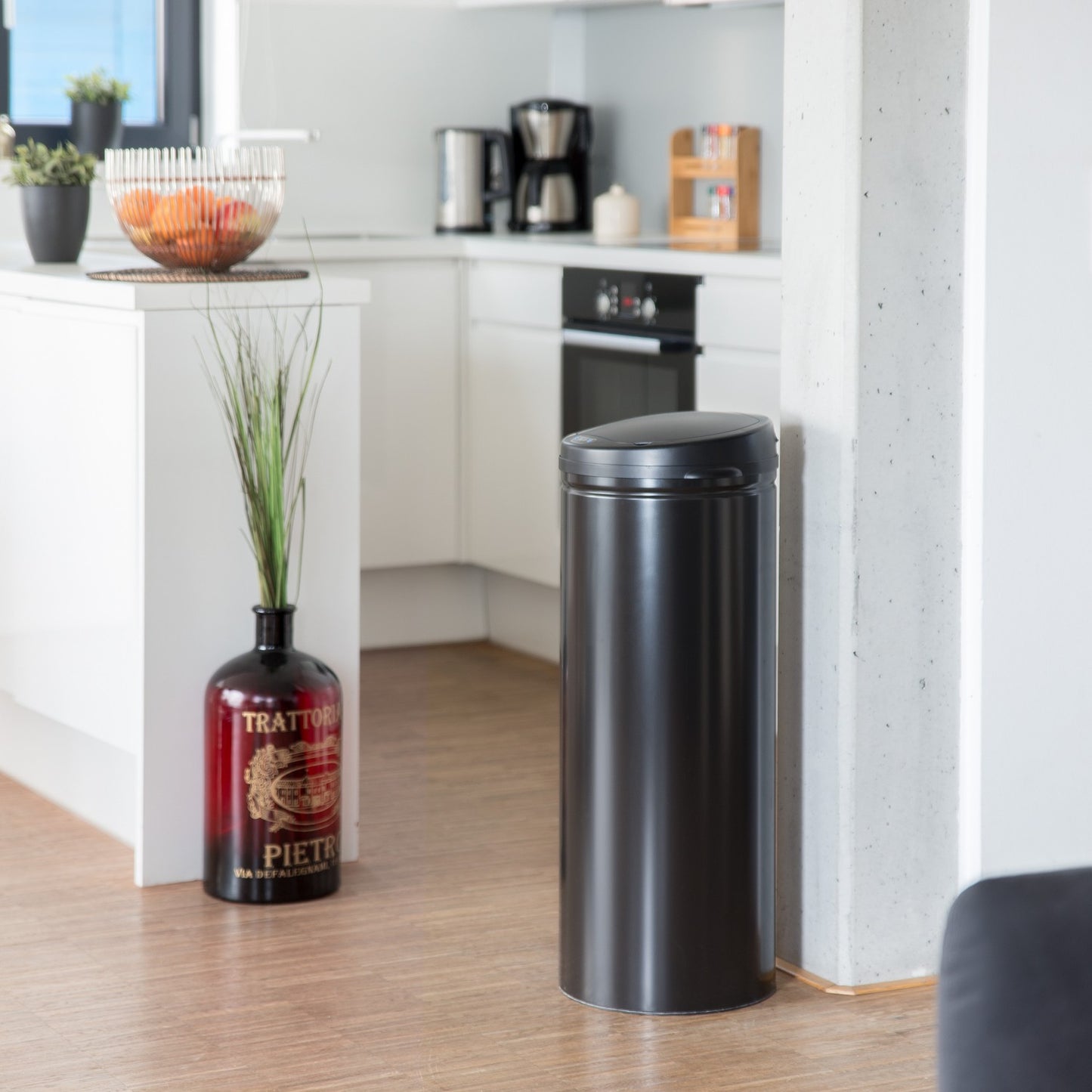 Motion Sensor Waste Basket Trash Can Garbage Bin Kitchen Paper Container Storage