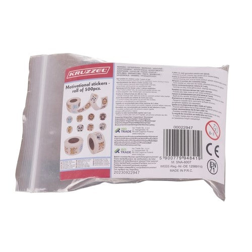 Motivational stickers - roll of 500 pcs. Kruzzel 22947