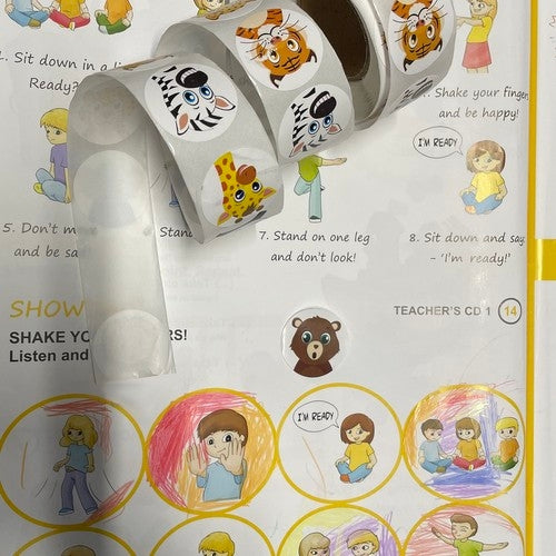 Motivational stickers - roll of 500 pcs. Kruzzel 22947