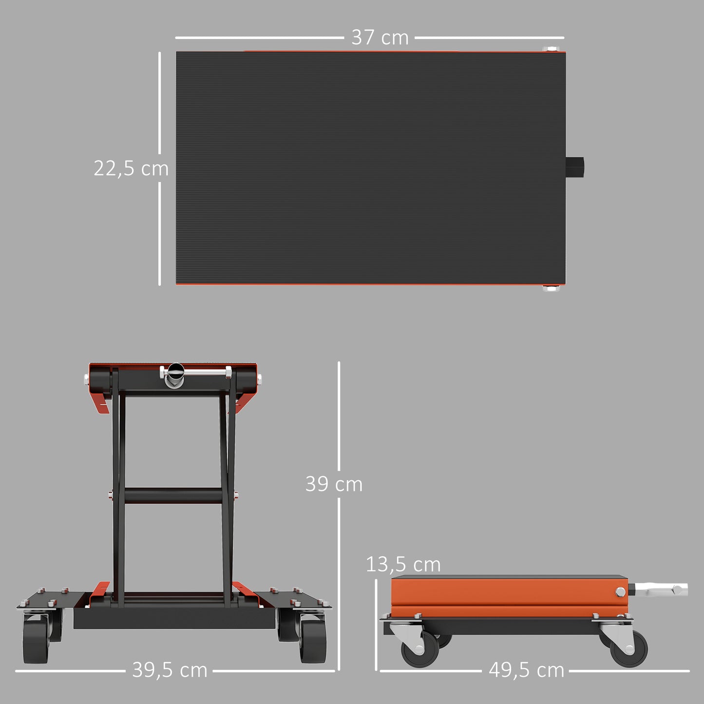 Motorcycle Lift Stand, 500 kg Capacity, Adjustable Height