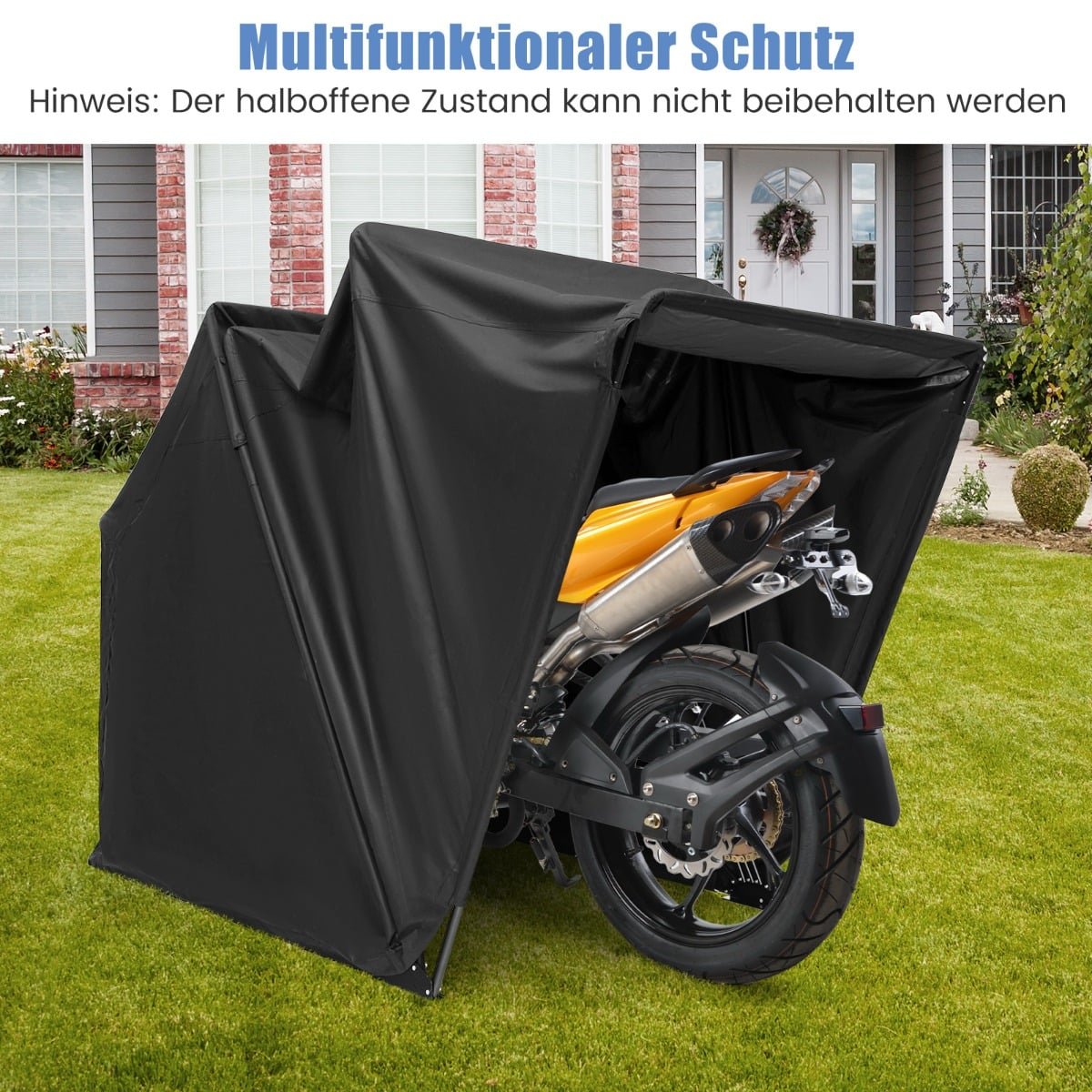 Motorcycle Shelter, 600D Oxford Fabric, 345x137x190 cm