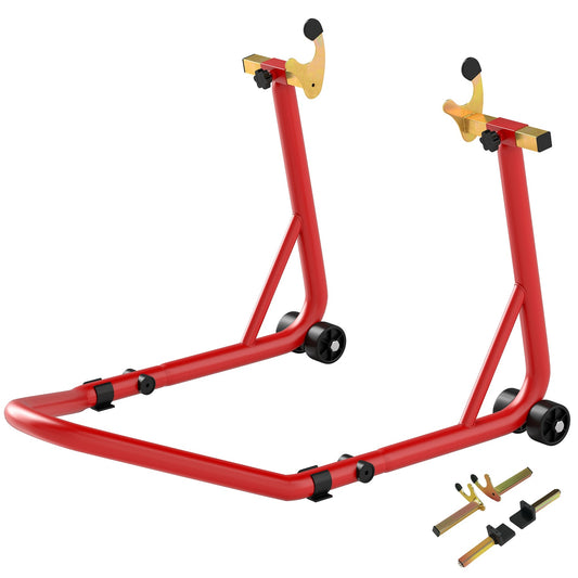 Motorcycle Stand Front/Rear, 544 kg Capacity, Steel, Red