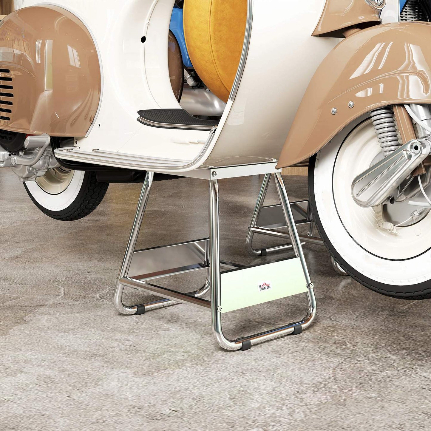 Motorcycle Stand, Universal Steel, 500kg Capacity, Grey