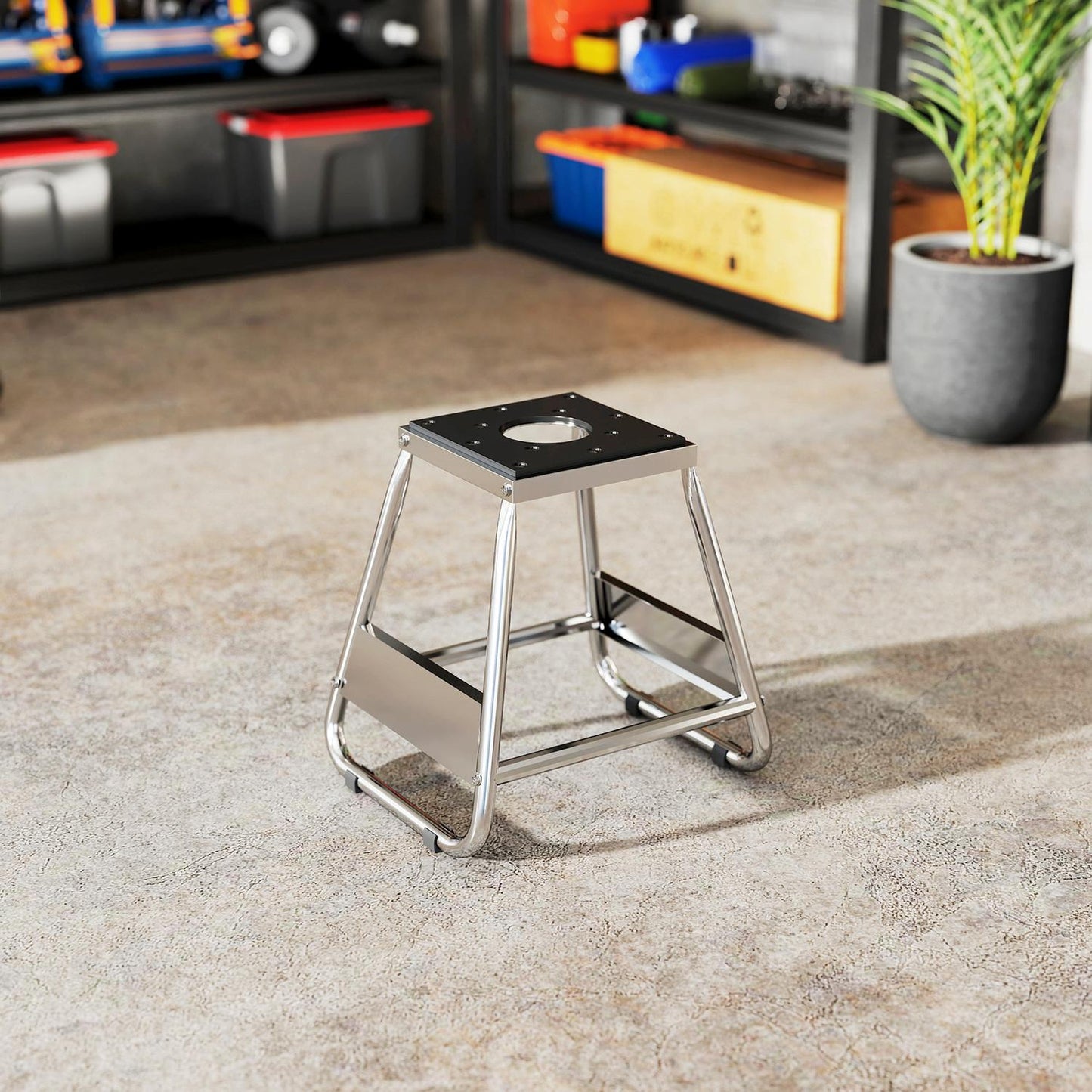 Motorcycle Stand, Universal Steel, 500kg Capacity, Grey