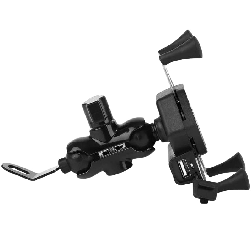Motorcycle phone holder with charger