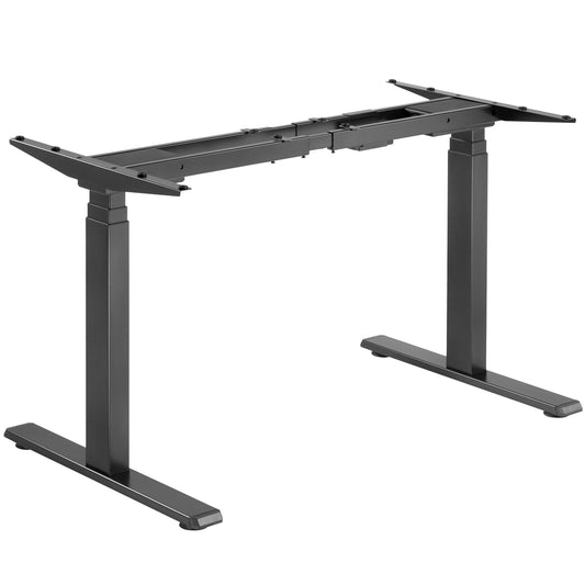 Motorized Height-Adjustable Desk Frame, Black, Dual Motors