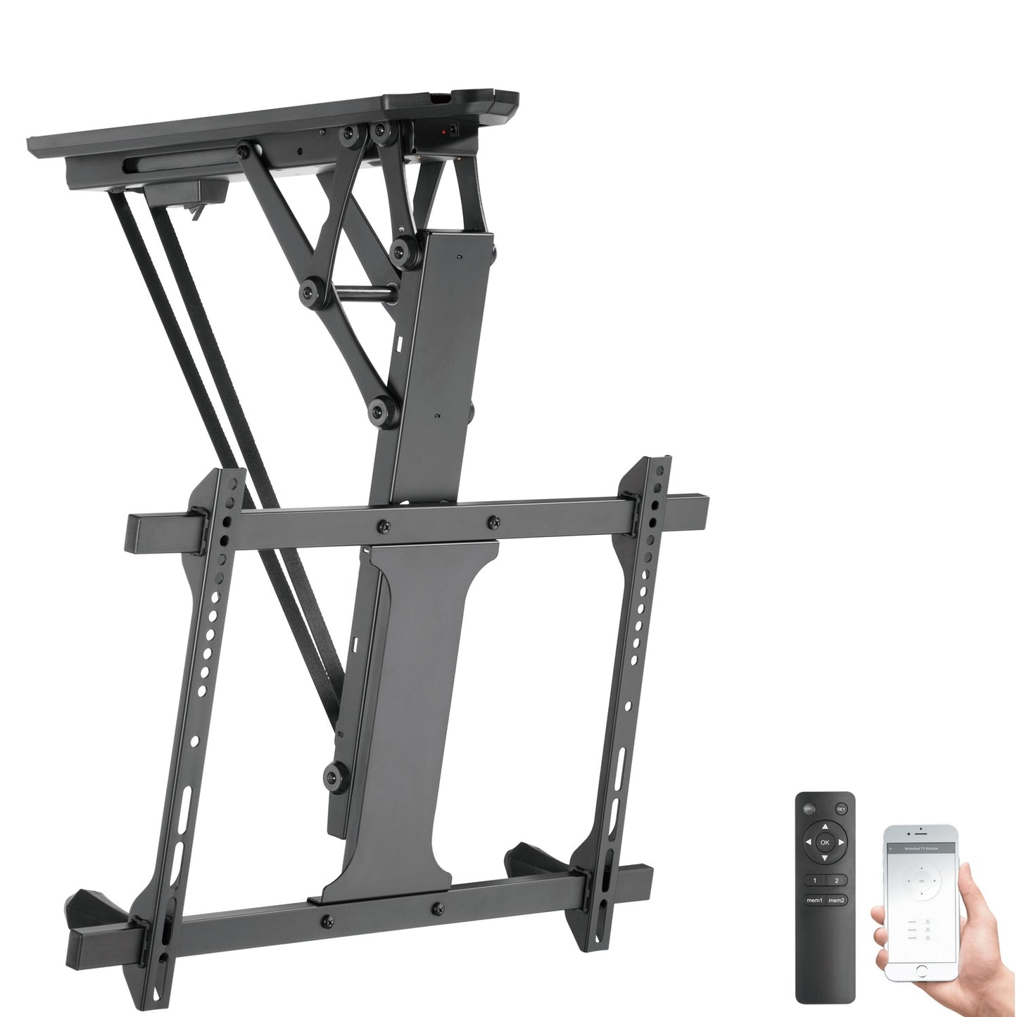 Motorized flip-down ceiling mount TV 32-70" Tuya