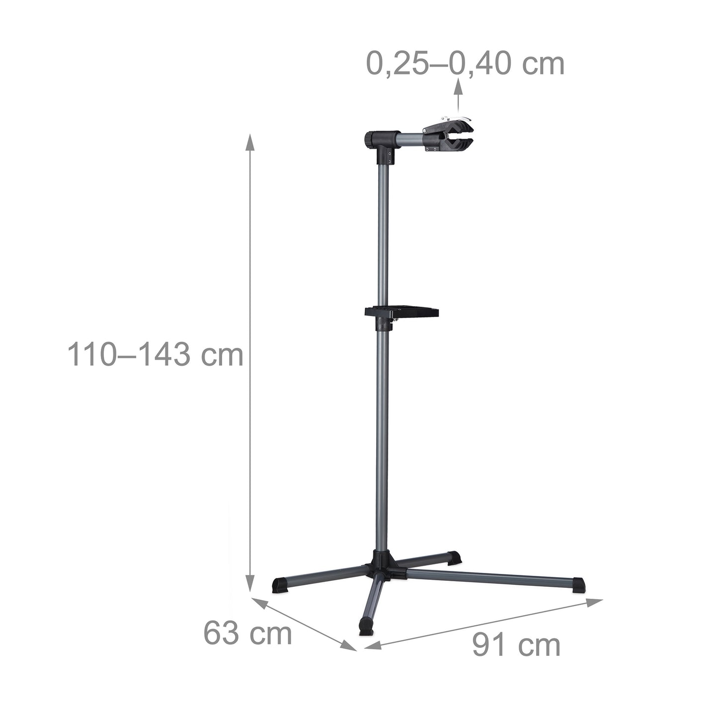 Mounting stand for bicycle with tray