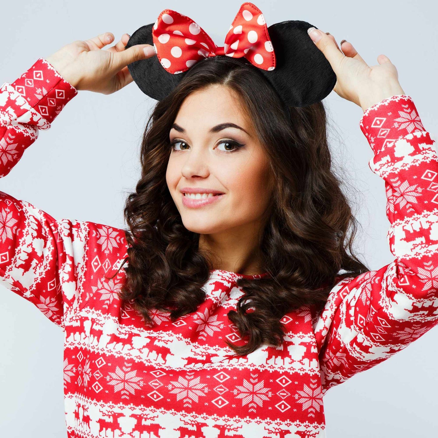 Mouse headband with bow in set of 6