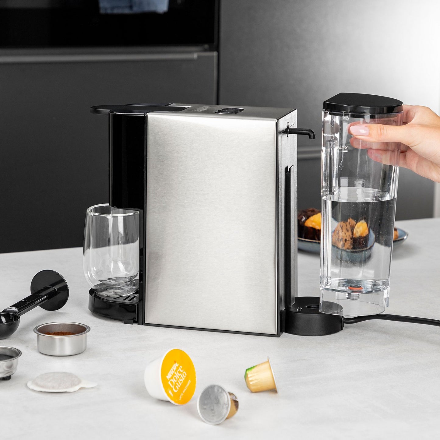 Multi Capsule machine stainless steel 4-in-1