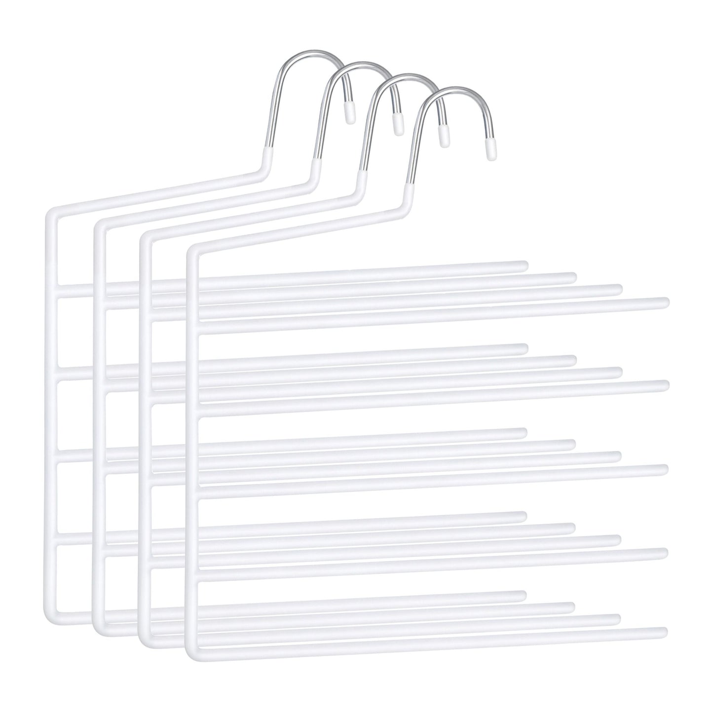 Multi Trouser Hangers, Non-Slip, Space-Saving, 5-Pack