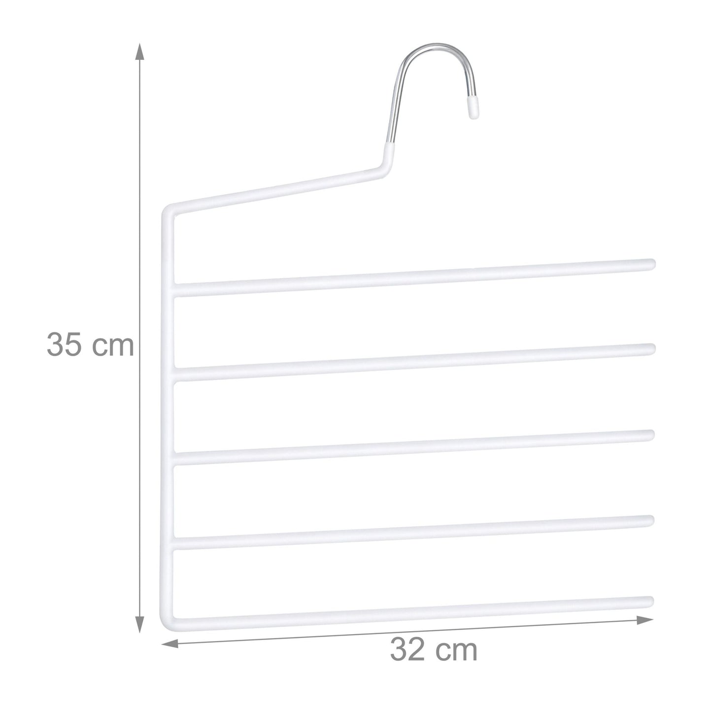 Multi Trouser Hangers – Non-Slip, Space-Saving, 5-Pack