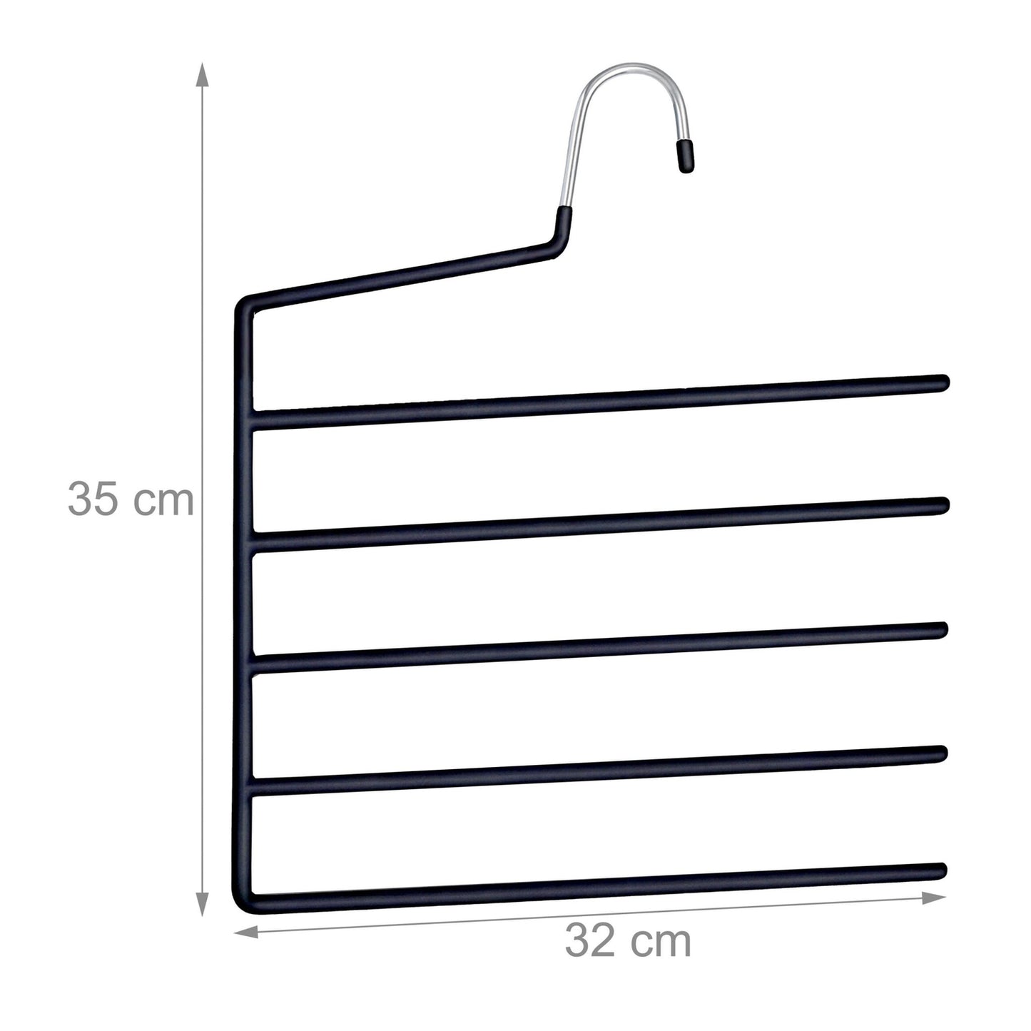 Multi Trouser Hangers, Non-Slip, Space-Saving, 5-Tier