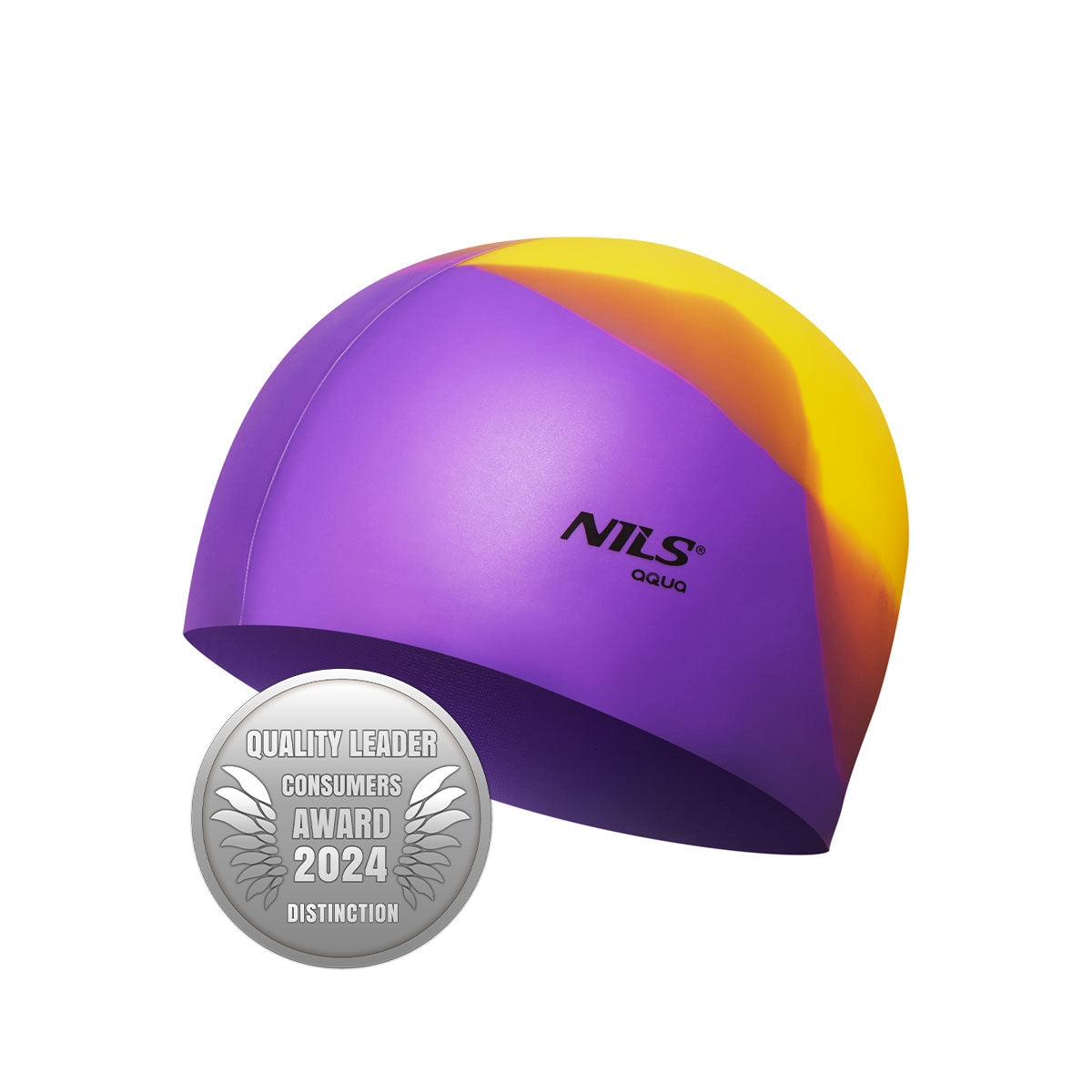 Multicolor Silicone Swimming Cap – Adult Size