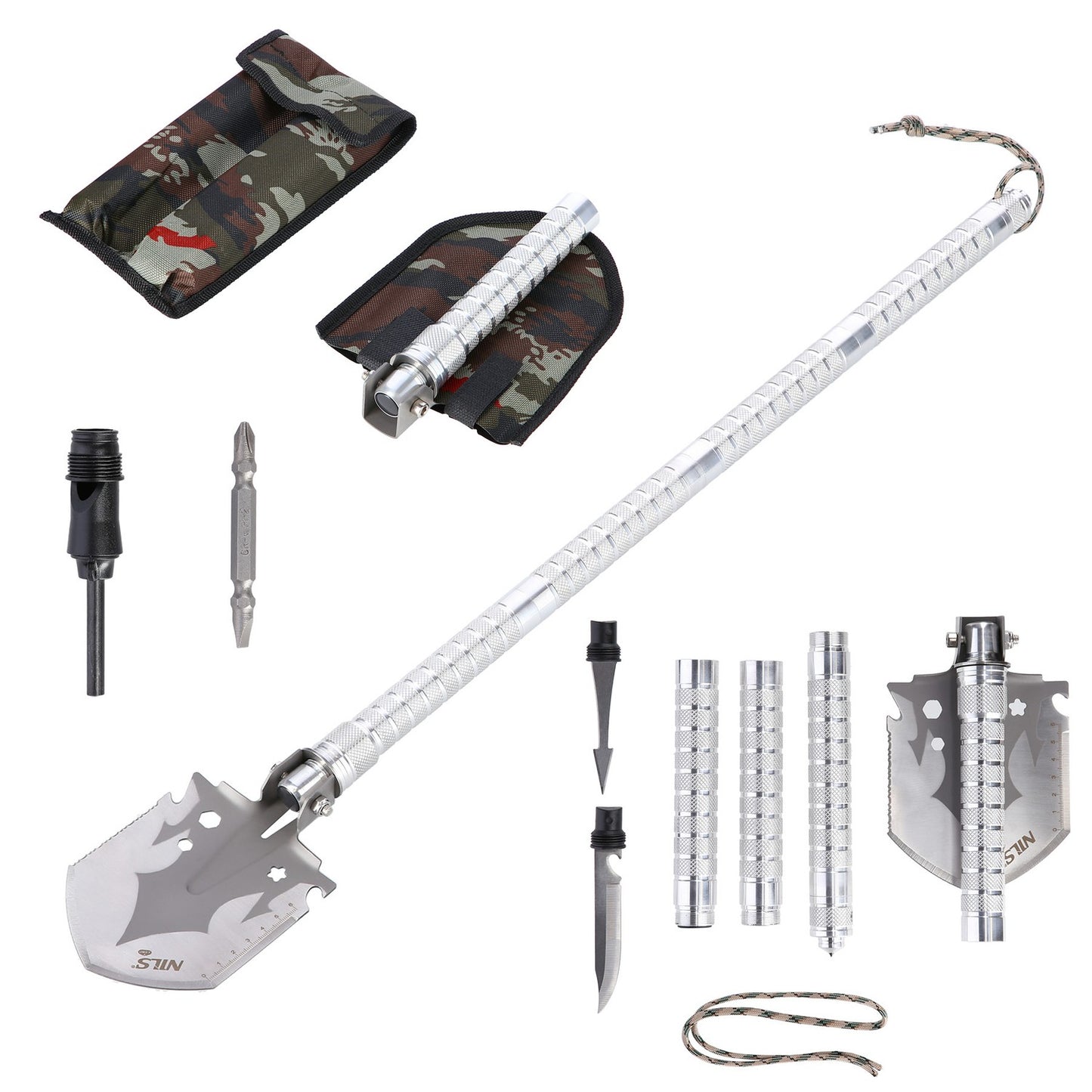 Multifunctional Camping Shovel with Carrying Case