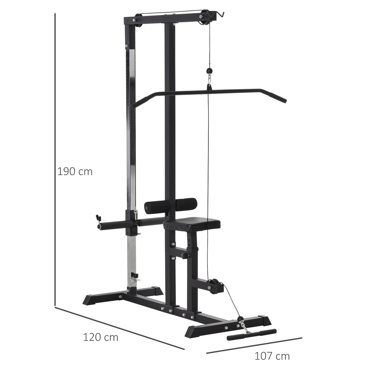 Multifunctional training station, adjustable seat and pulley