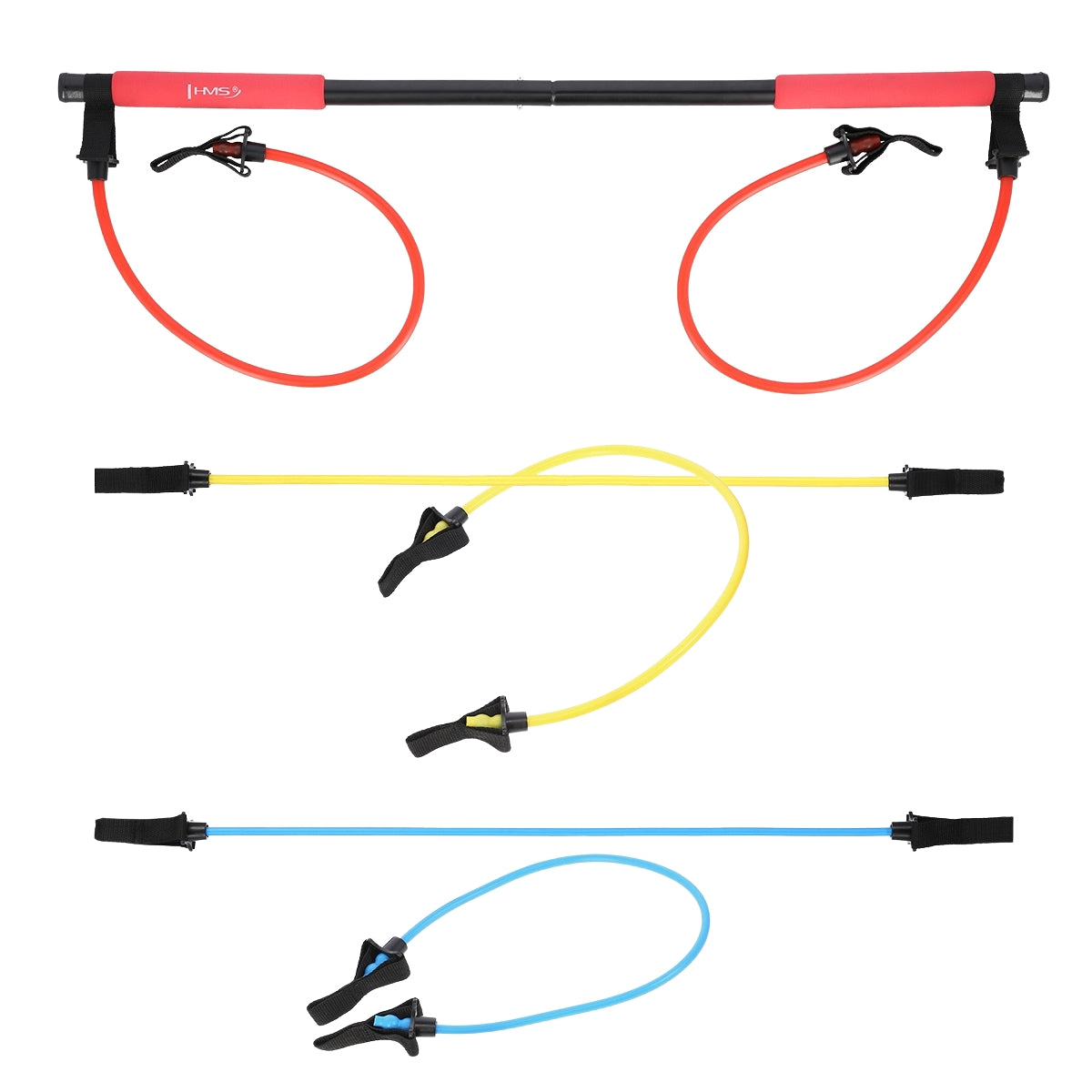 Multifunctional Pilates Bar Set with Resistance Bands