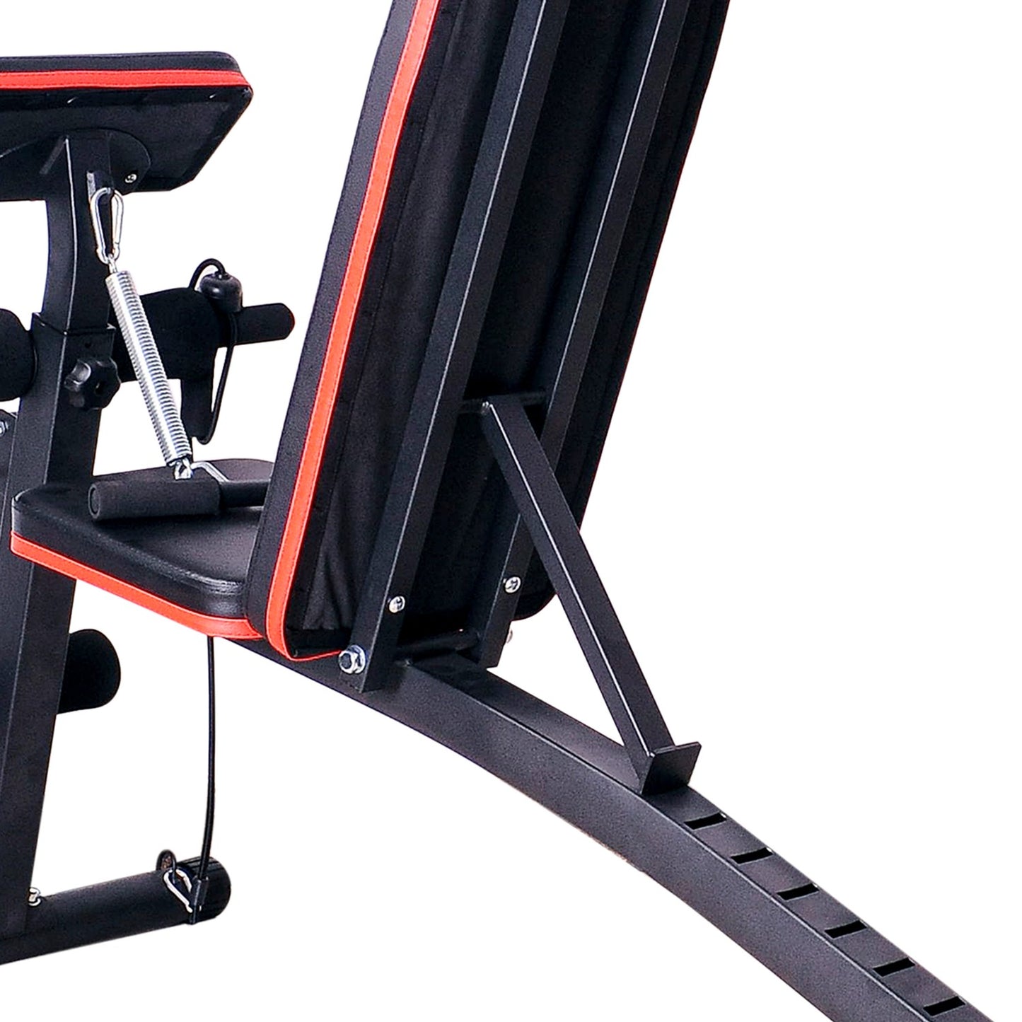 Multifunction weight bench multi-gym with spring booster training bench weight up to 120kg black 54 x 160 x 106 cm