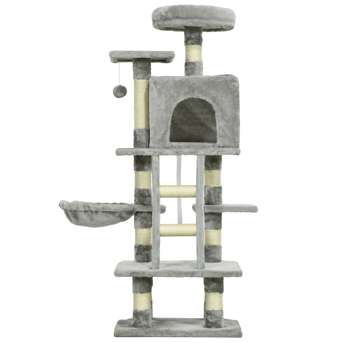 Cat tree with hammock, cave & basket for cats up to 4.5 kg