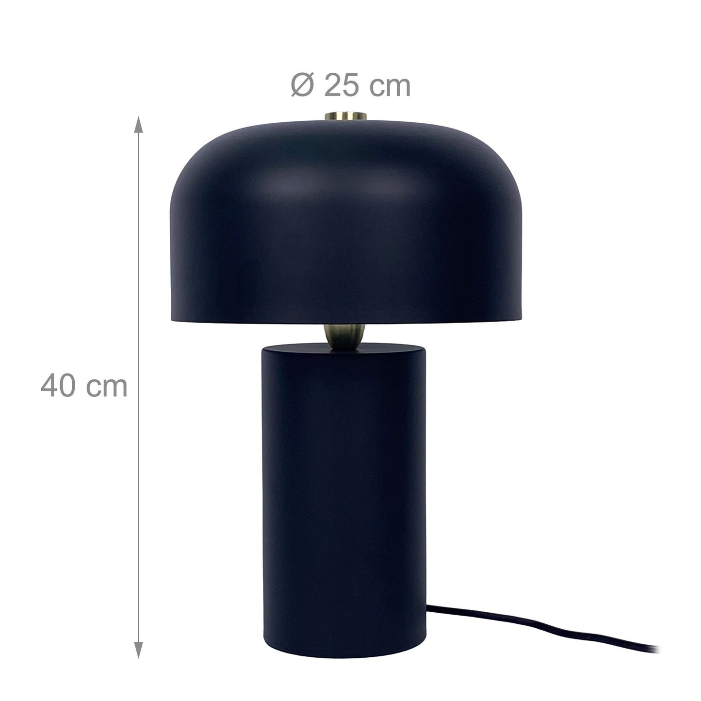 Mushroom Table Lamp – Minimalist Design, Gold Accent