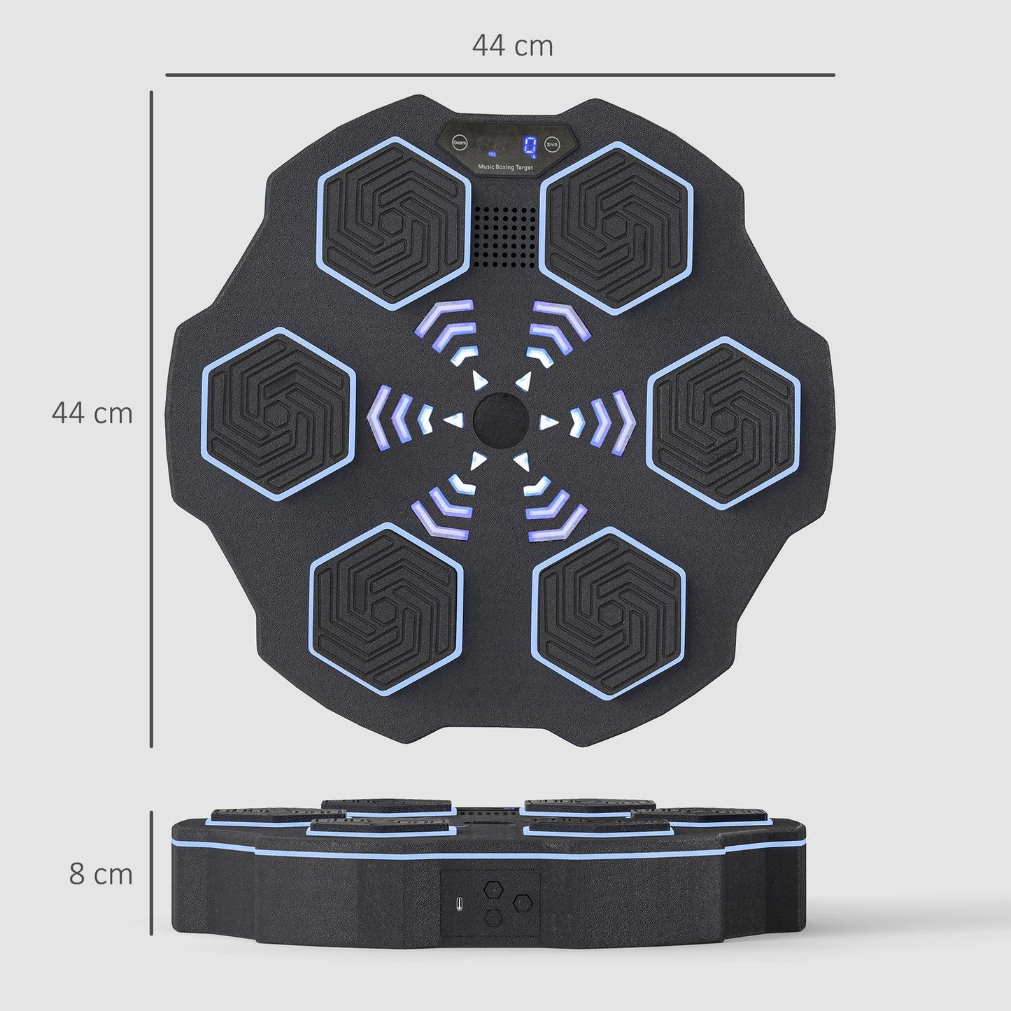 Music Boxing Wall, Bluetooth, 9 Speeds, LED Display, Black