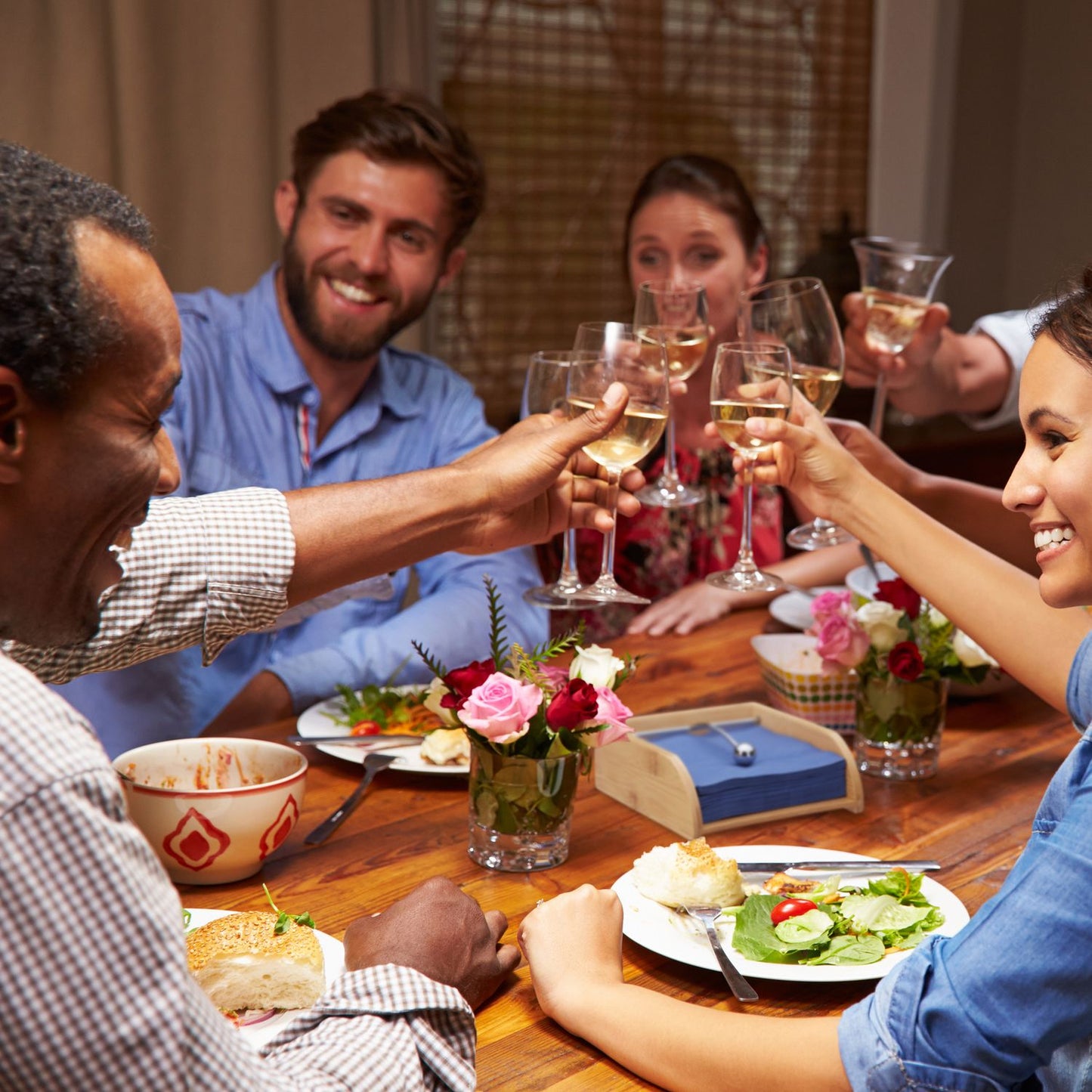 Napkin holder in bamboo wood