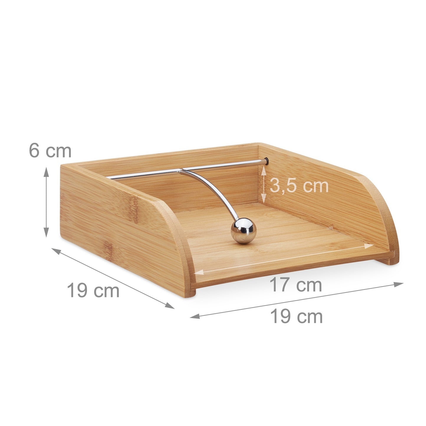 Napkin holder in bamboo wood