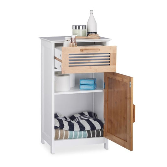 Narrow Bathroom Cabinet with Drawer