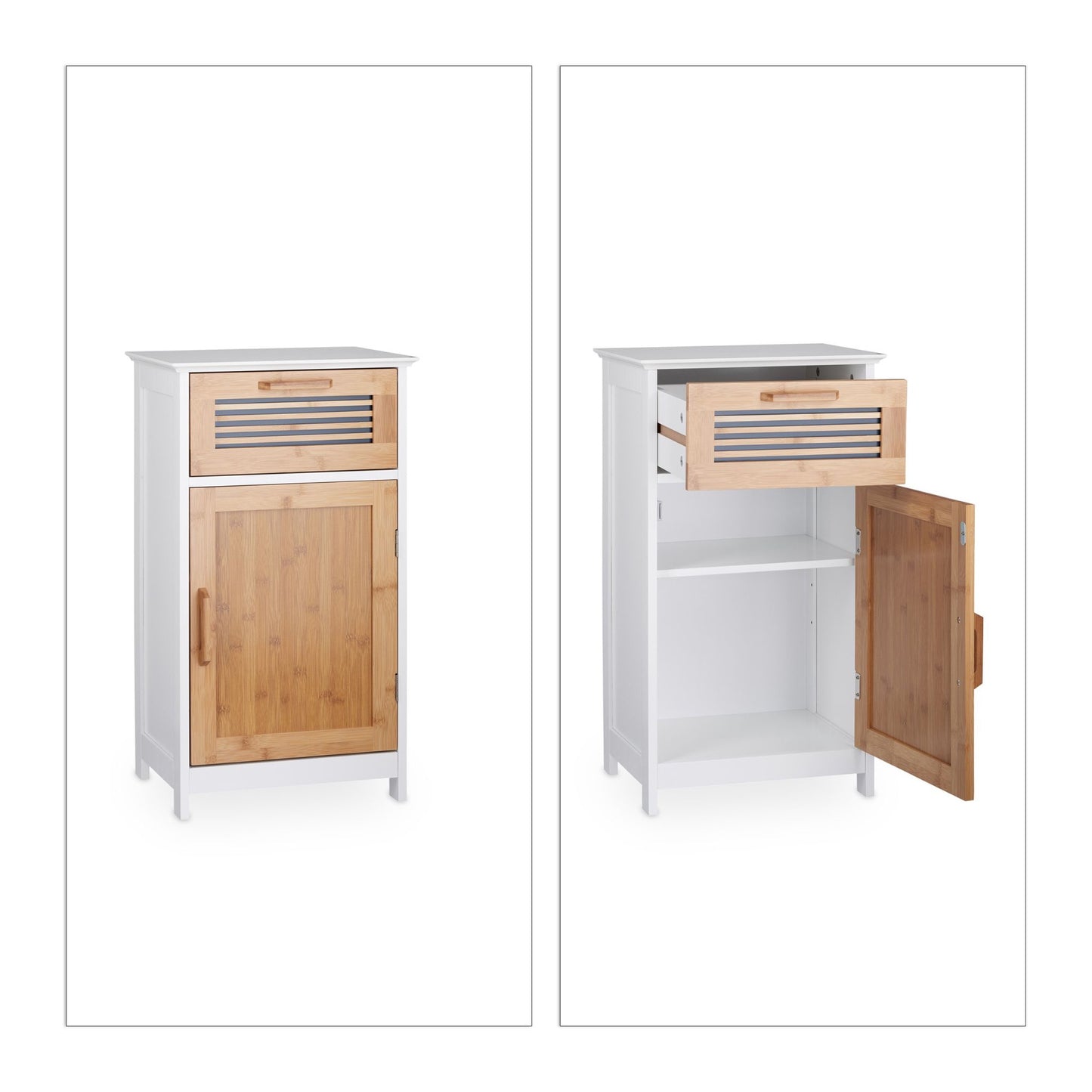 Narrow Bathroom Cabinet with Drawer