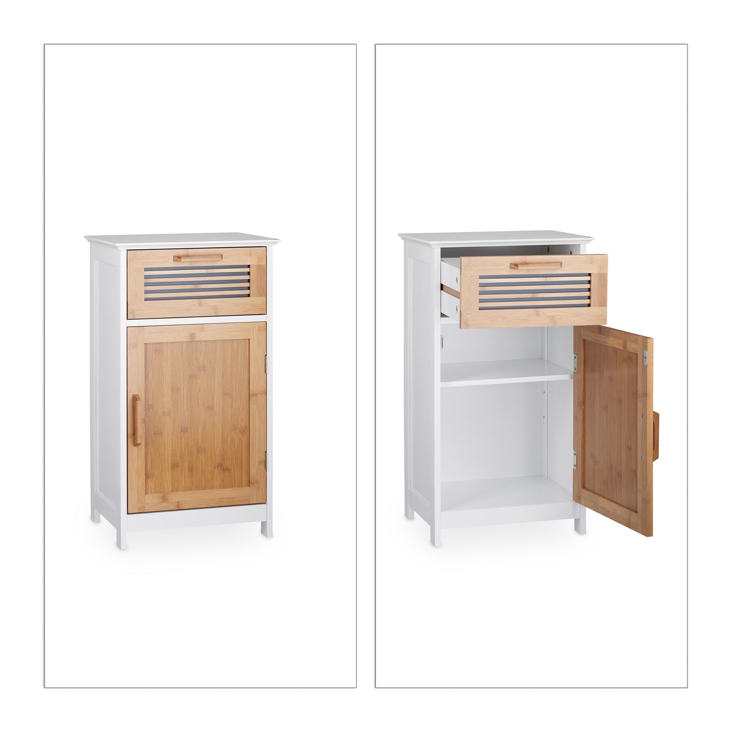 Narrow Bathroom Cabinet with Drawer