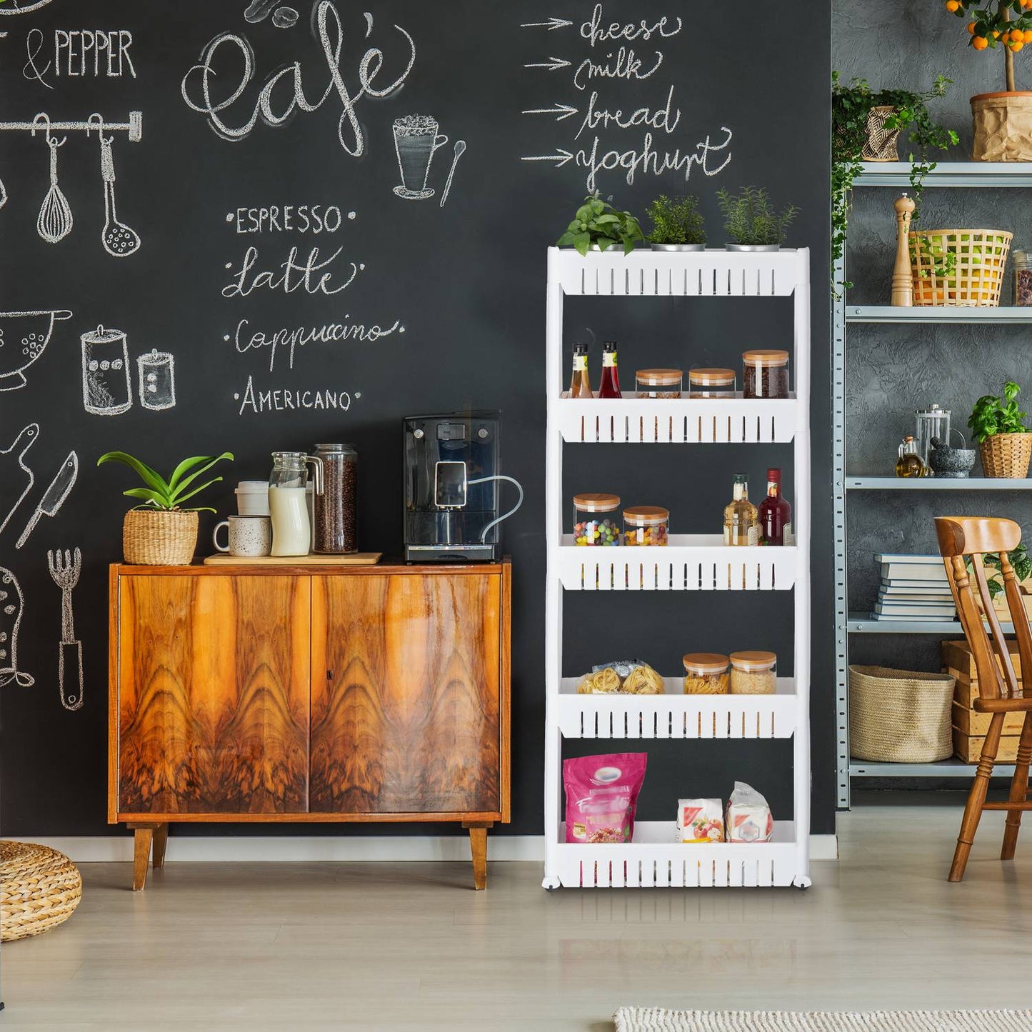 Narrow Niche Trolley with 5 Shelves