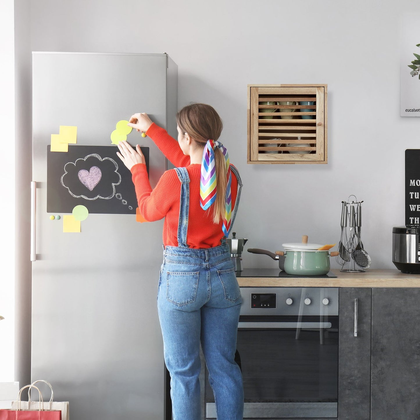 Narrow Wall Cabinet with Door