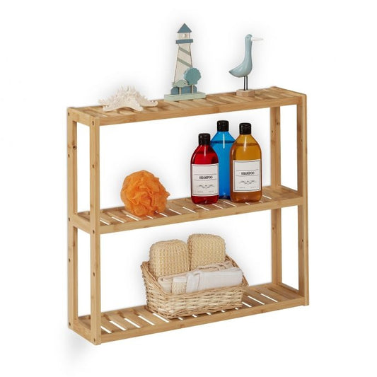 Narrow bathroom shelf with 3 shelves