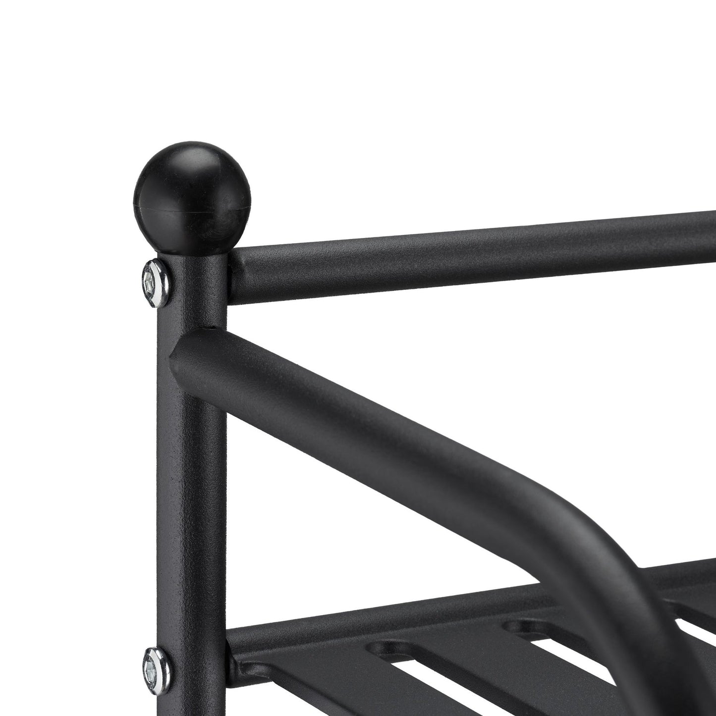 Narrow floor-standing shelf with 4 shelves