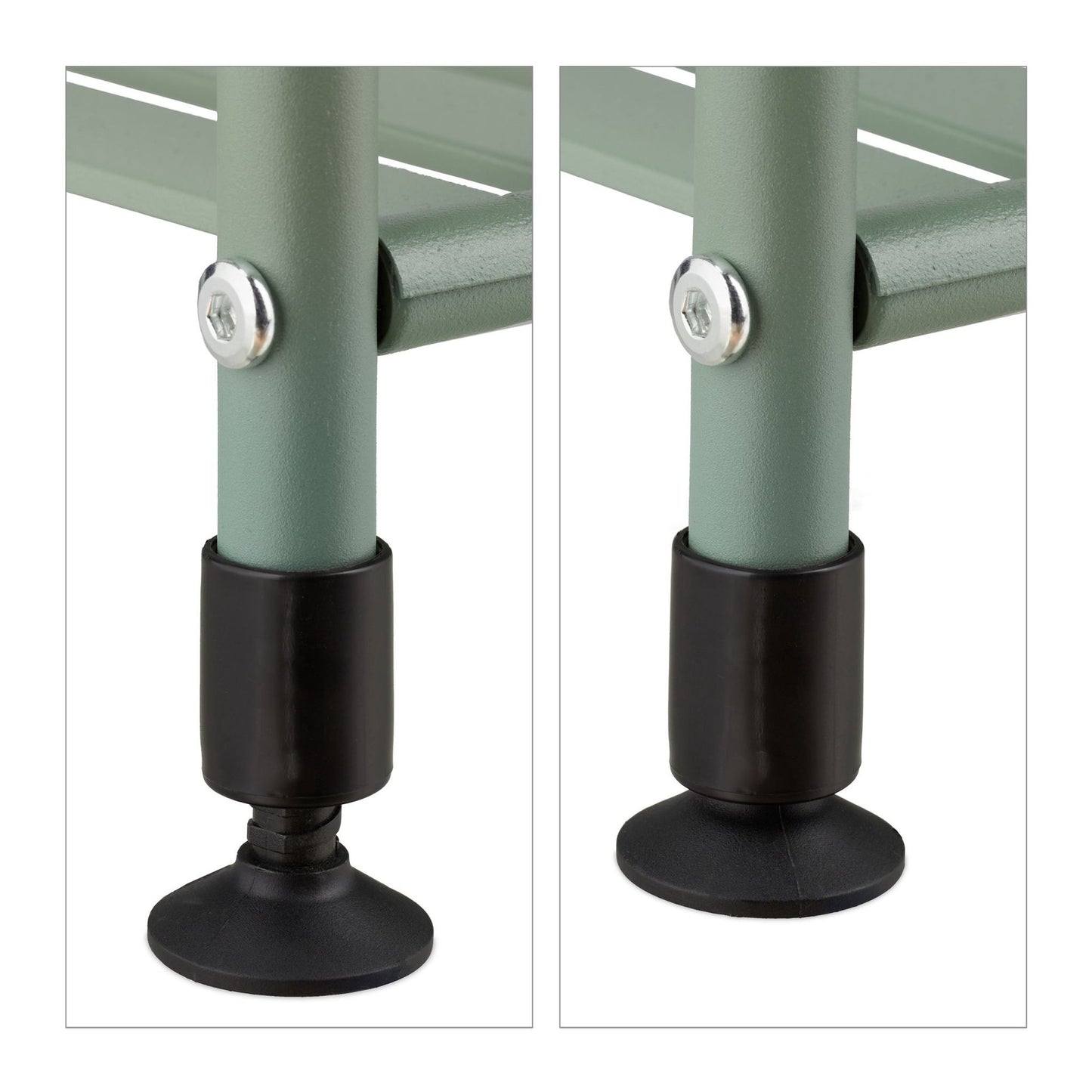 Narrow floor-standing shelf with 5 shelves