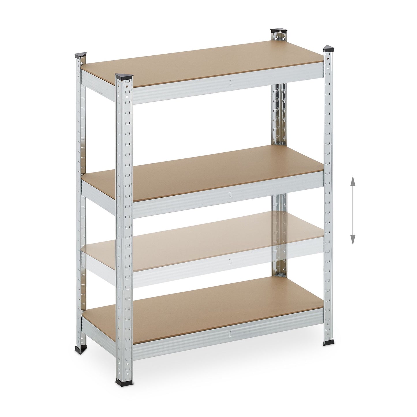 Narrow strong shelves with 5 levels