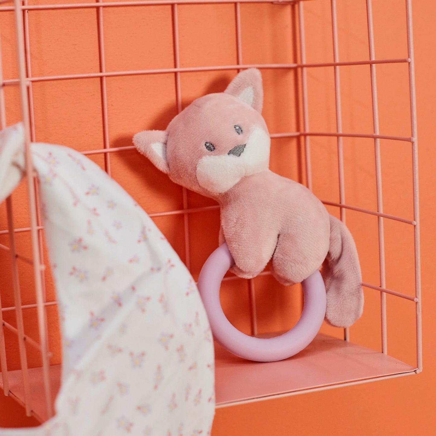 Nattou Rattle Fox With Silicone Ring