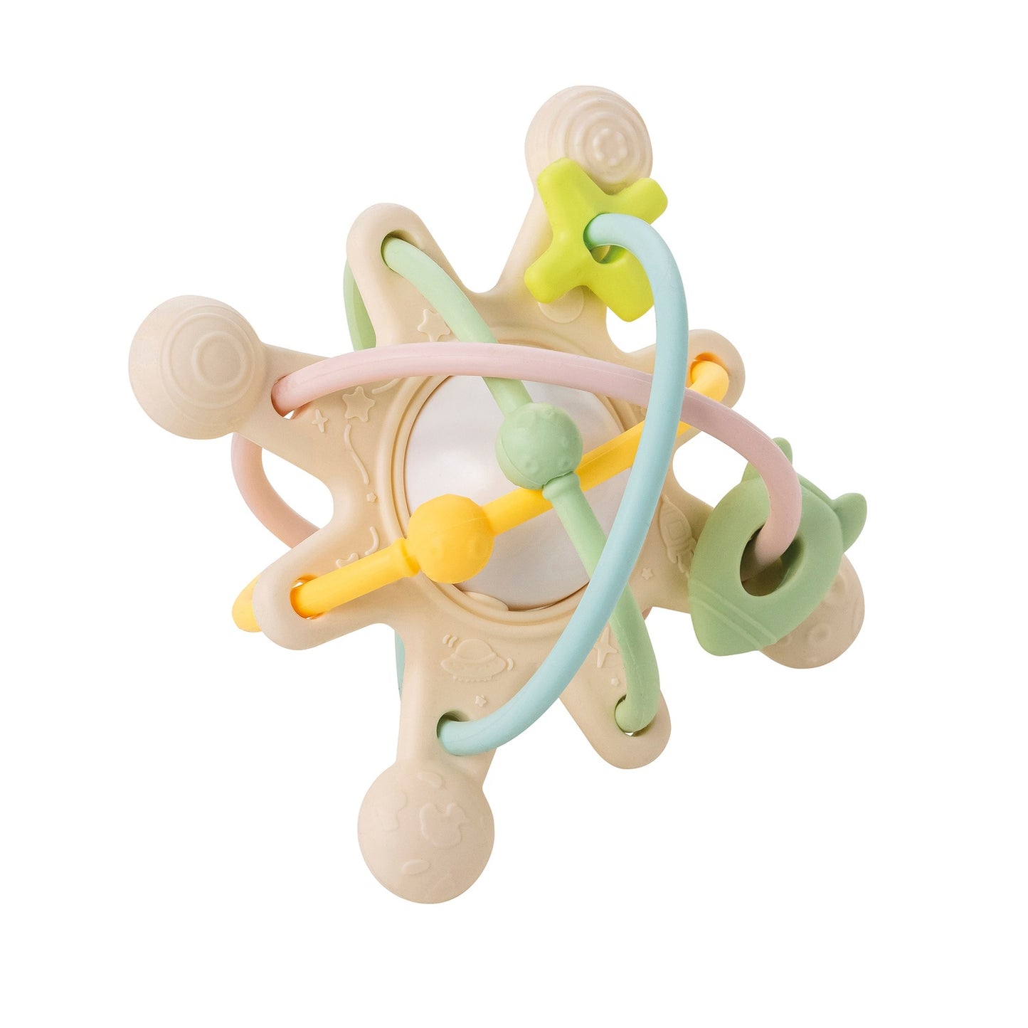 Nattou Silicone Galaxy Rattle Pastel Colors